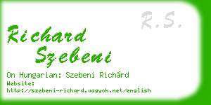 richard szebeni business card